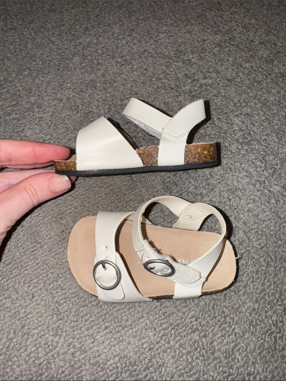 Old Navy White Buckle Strap Sandals